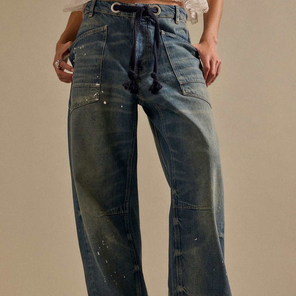 Free people we the free moxie pull on barrel jeans
